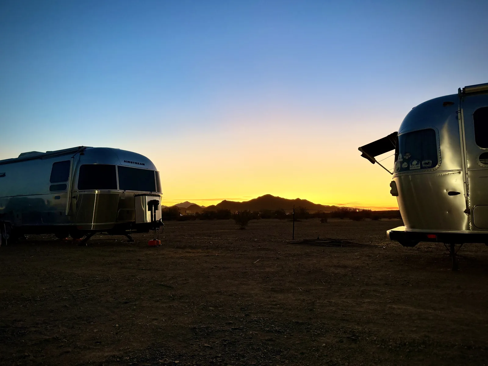 Wattreach, 23′ Airstream International at Quartzsite, AZ, January 2026
